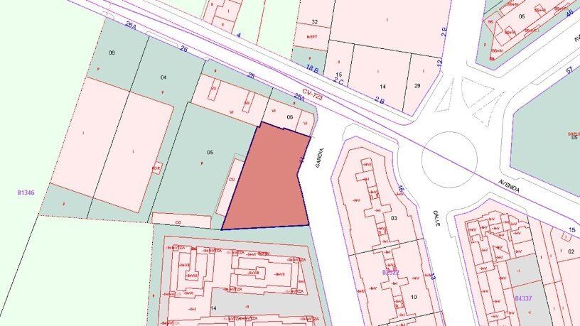Carrer de Isaac Peral, 16, Dénia, Alicante en venta - Plano de solar - Imagen 3 de 3