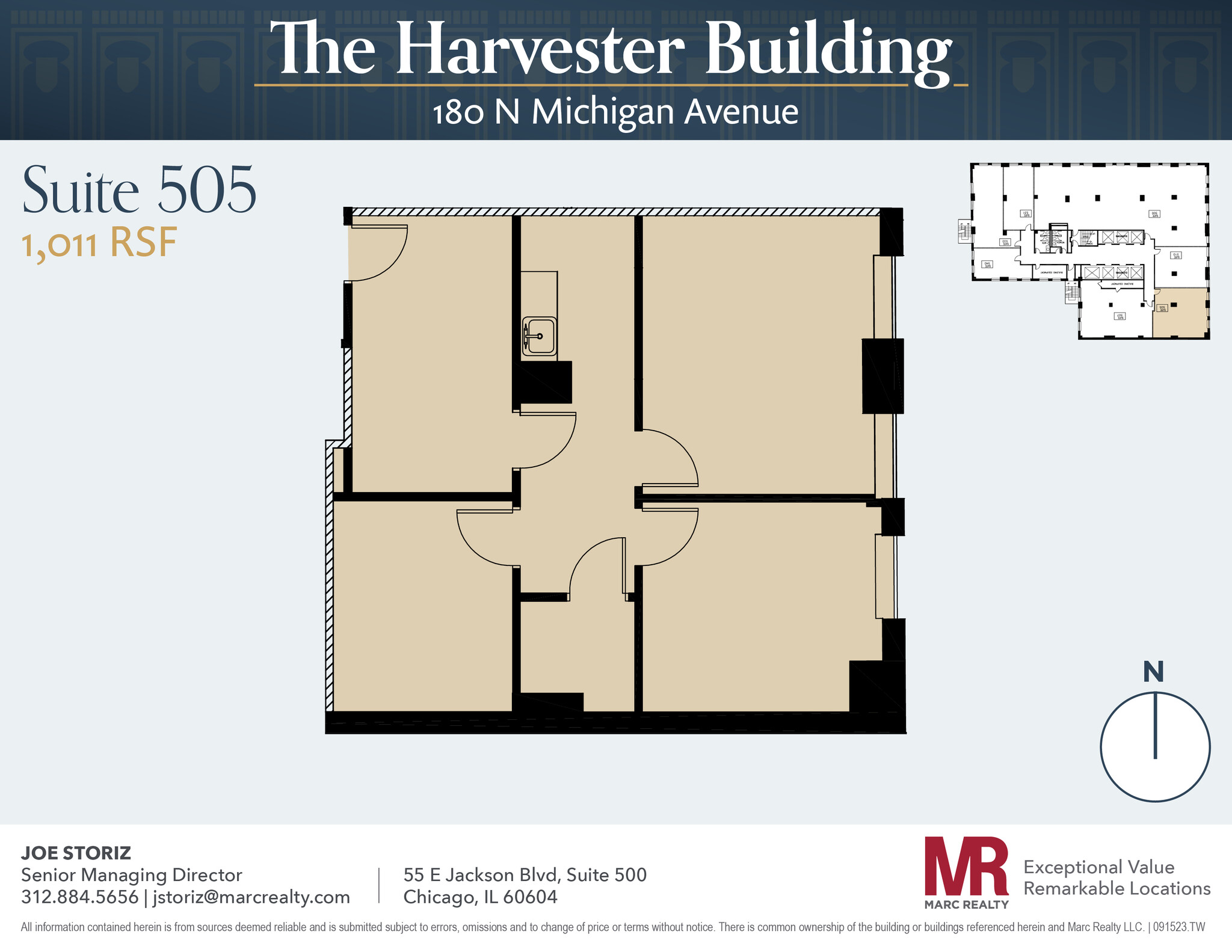 180 N Michigan Ave, Chicago, IL en alquiler Plano de la planta- Imagen 1 de 5