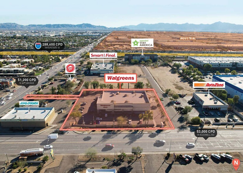 4315 W McDowell Rd, Phoenix, AZ en venta - Vista aérea - Imagen 3 de 8