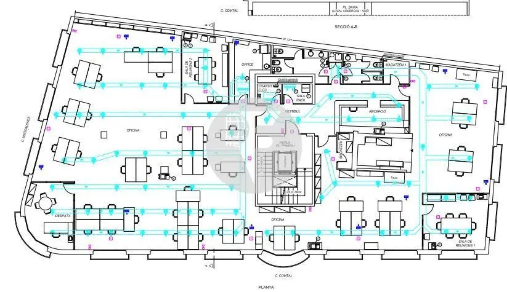 Oficinas en Barcelona, Barcelona en alquiler Plano del sitio- Imagen 1 de 17