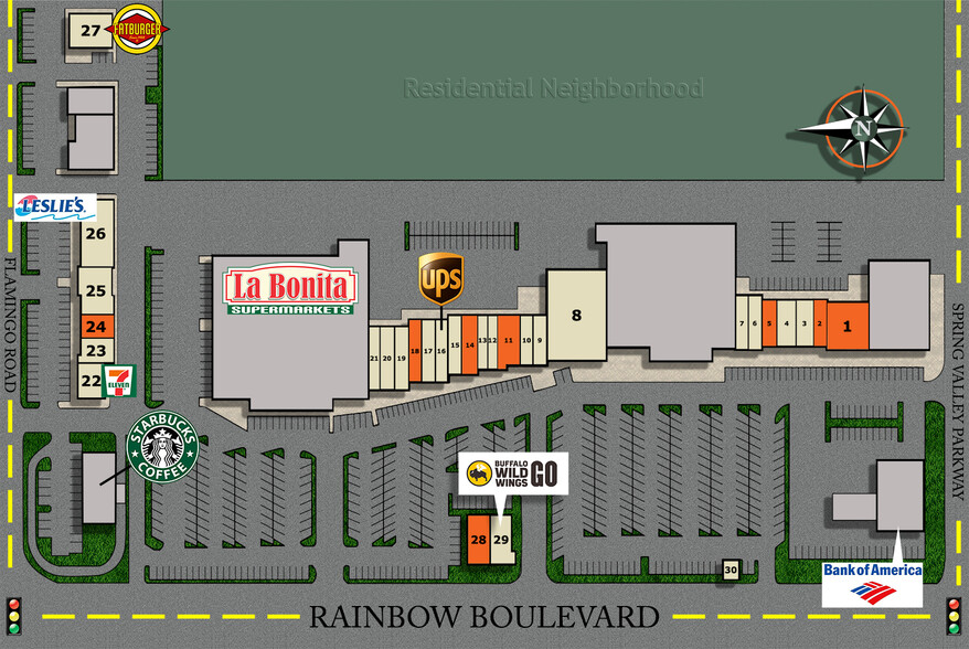 4120-4298 S Rainbow Blvd, Las Vegas, NV en alquiler - Plano del sitio - Imagen 2 de 2