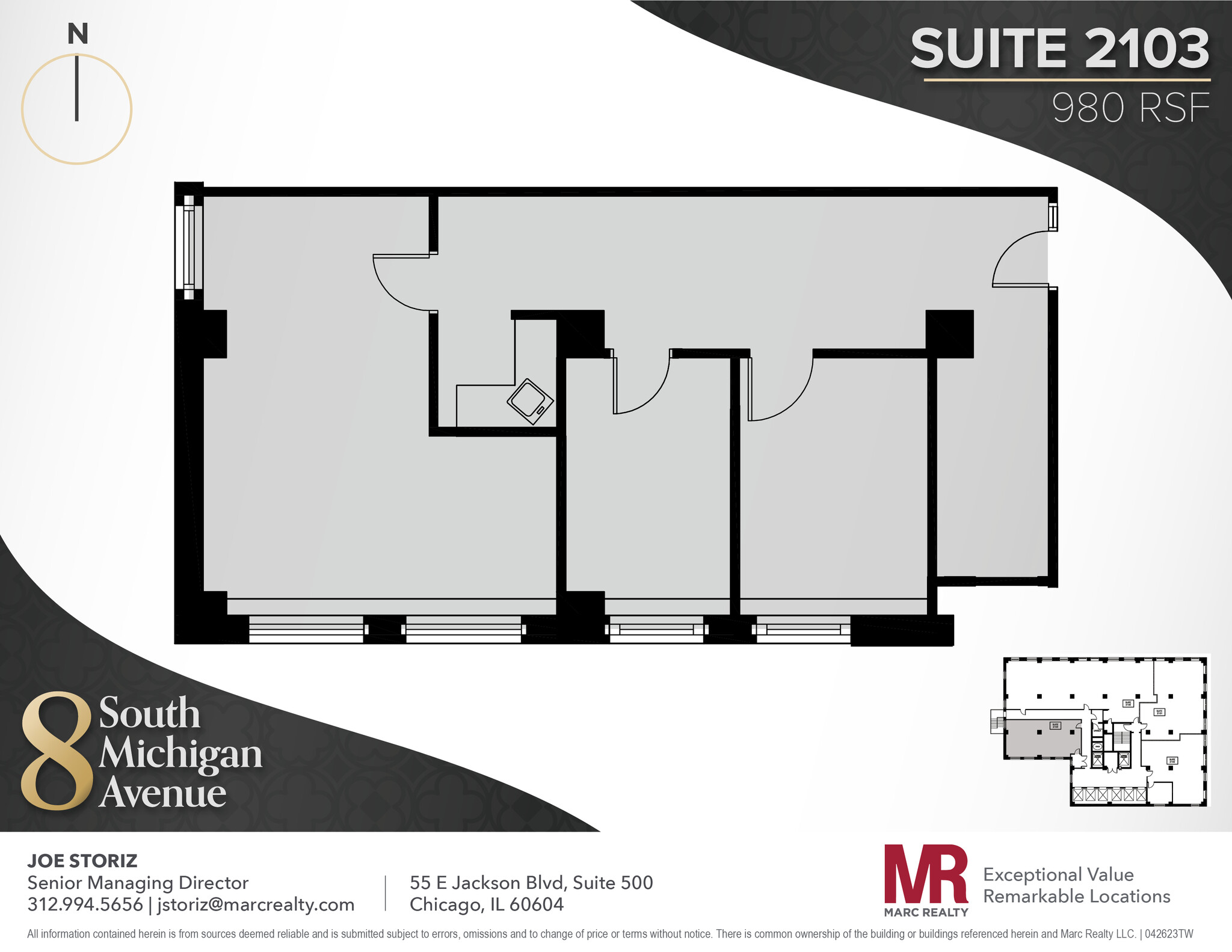 8 S Michigan Ave, Chicago, IL en alquiler Plano de la planta- Imagen 1 de 1