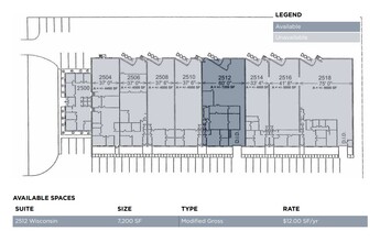 2500-2518 Wisconsin Ave, Downers Grove, IL en alquiler Plano de la planta- Imagen 1 de 1