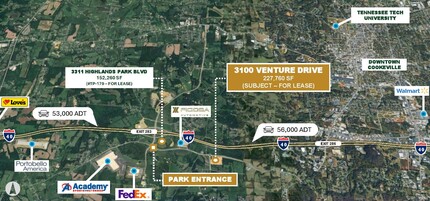 3100 Venture Dr, Cookeville, TN - VISTA AÉREA  vista de mapa - Image1