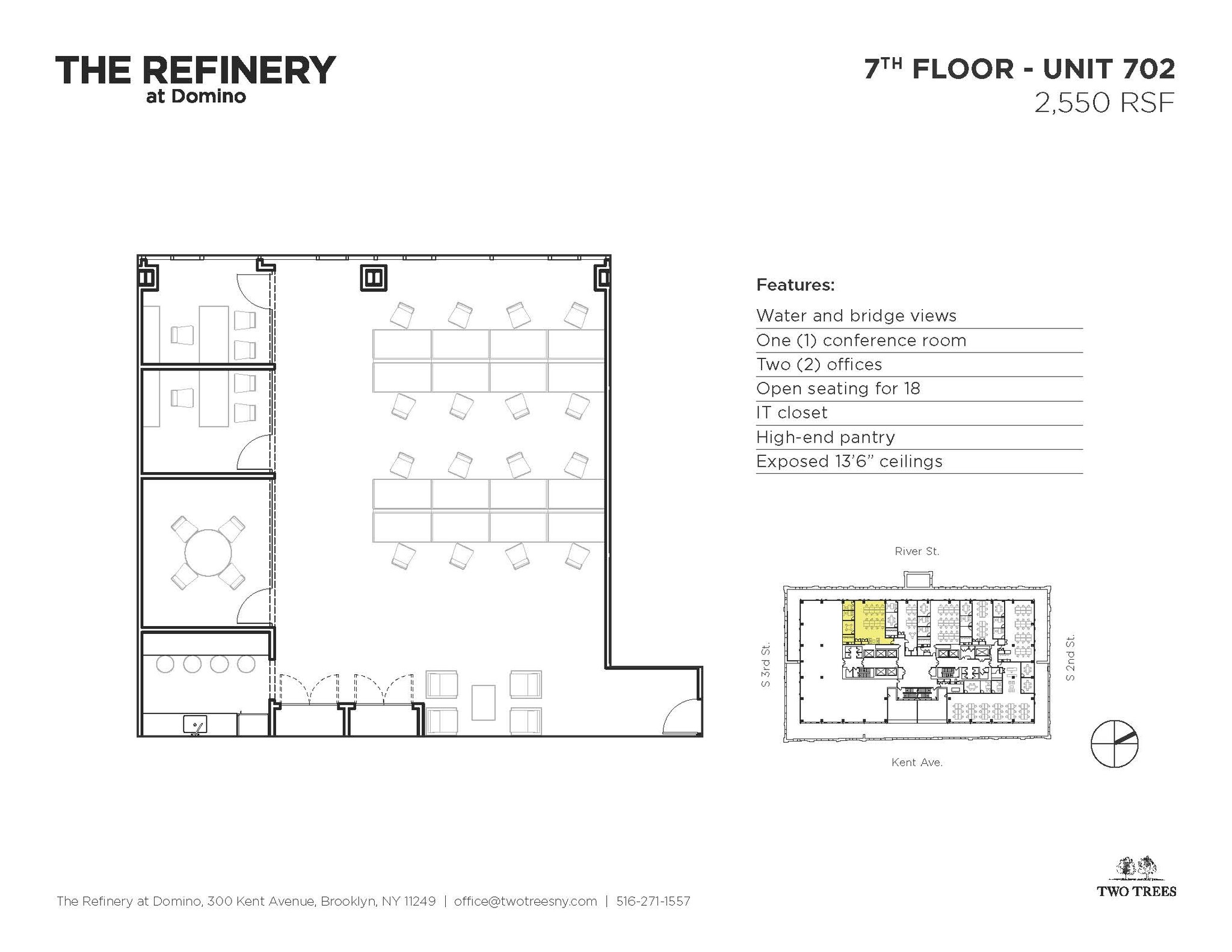 300 Kent Ave, Brooklyn, NY en alquiler Plano de la planta- Imagen 1 de 9