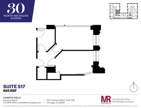 30 N Michigan Ave, Chicago, IL en alquiler Plano de la planta- Imagen 1 de 4