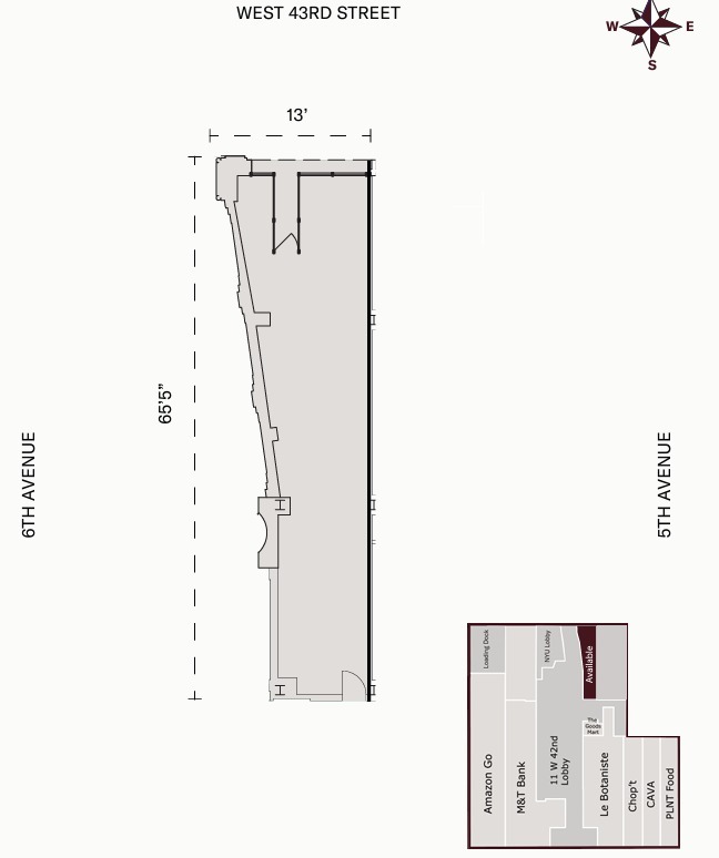 11 W 42nd St, New York, NY en alquiler Plano de la planta- Imagen 1 de 1