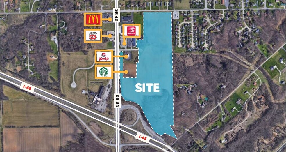 I-65 & STATE ROAD 43, West Lafayette, IN en venta - Vista aérea - Imagen 1 de 1