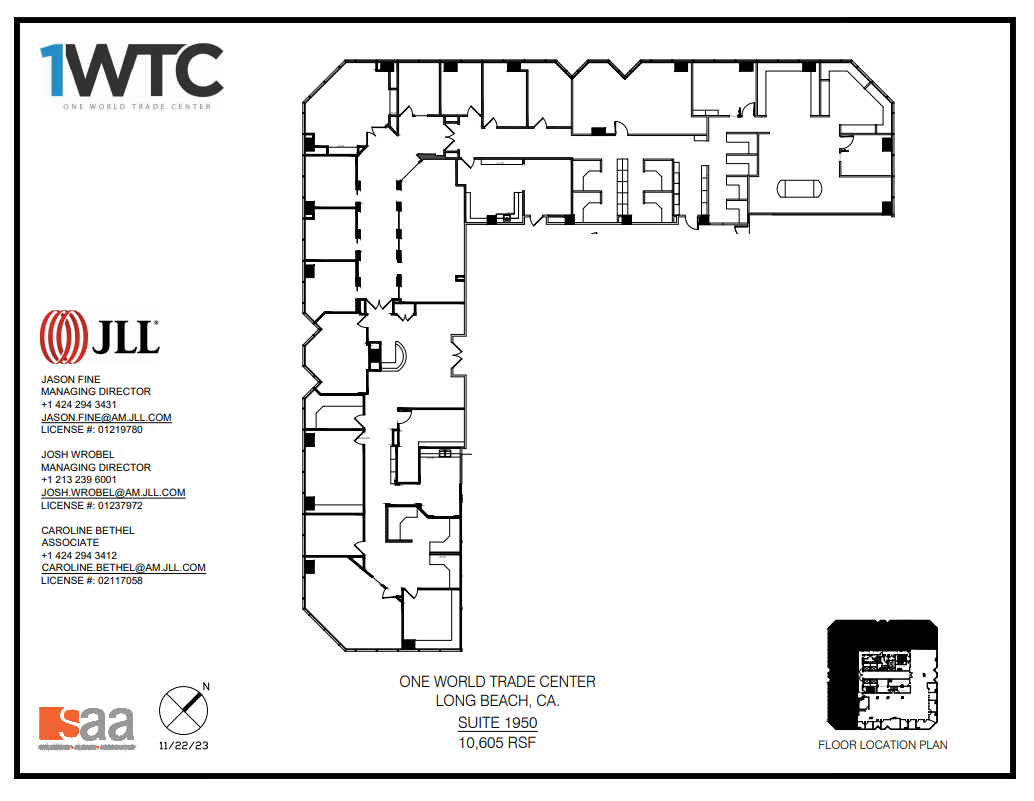 1 World Trade Ctr, Long Beach, CA en alquiler Plano de la planta- Imagen 1 de 1