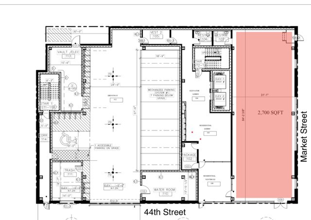 4400 Market St, Philadelphia, PA en alquiler Plano de la planta- Imagen 1 de 2