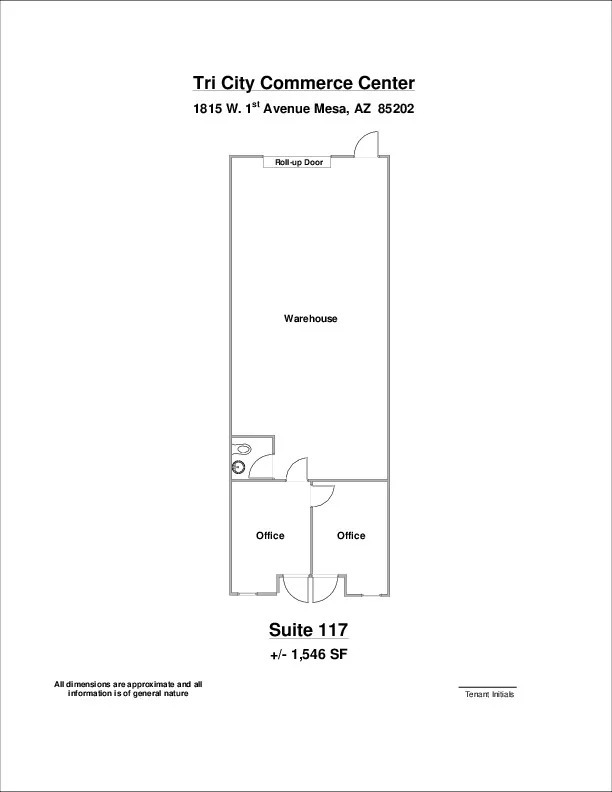 1815 W 1st Ave, Mesa, AZ en alquiler Plano de la planta- Imagen 1 de 1