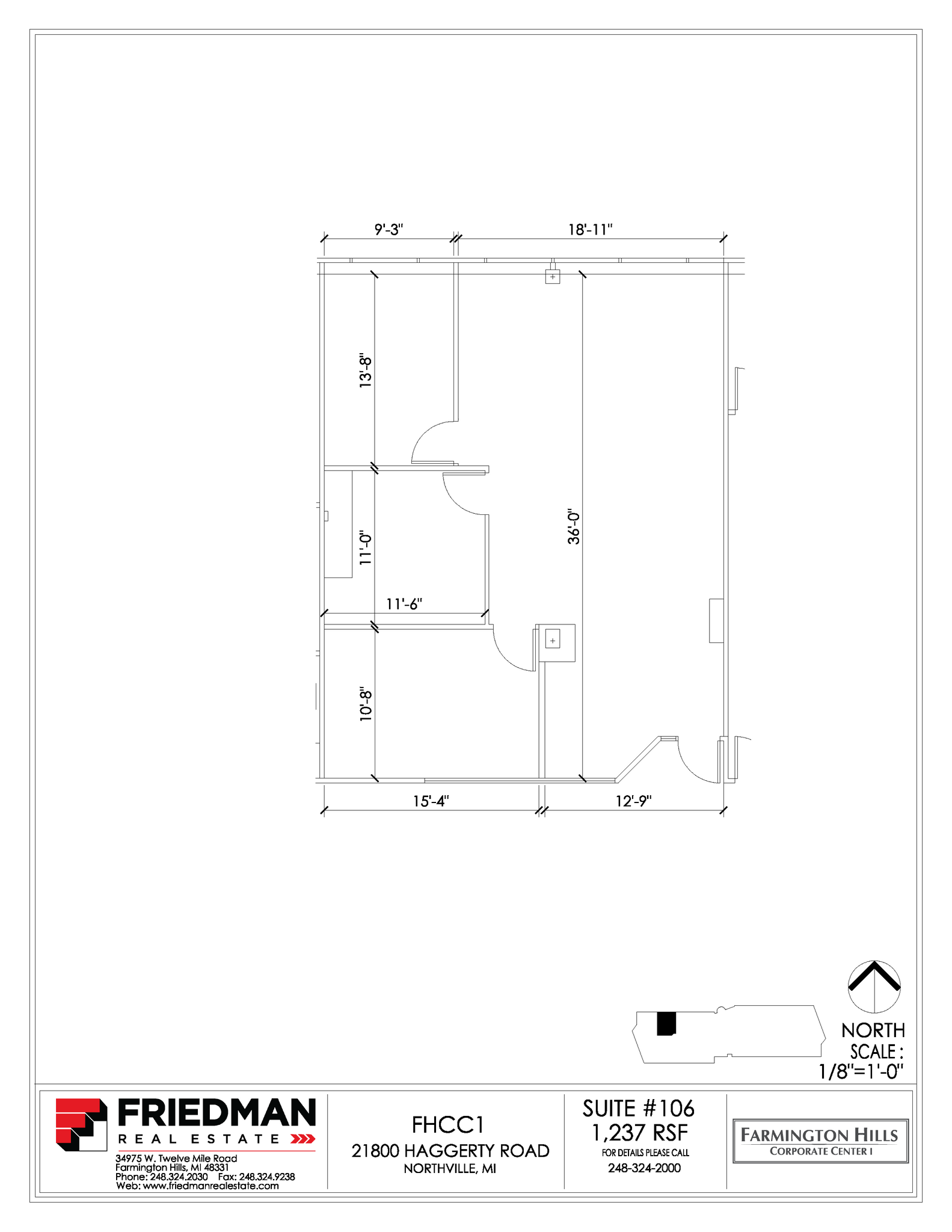 21800 Haggerty Rd, Northville, MI en alquiler Plano de la planta- Imagen 1 de 2