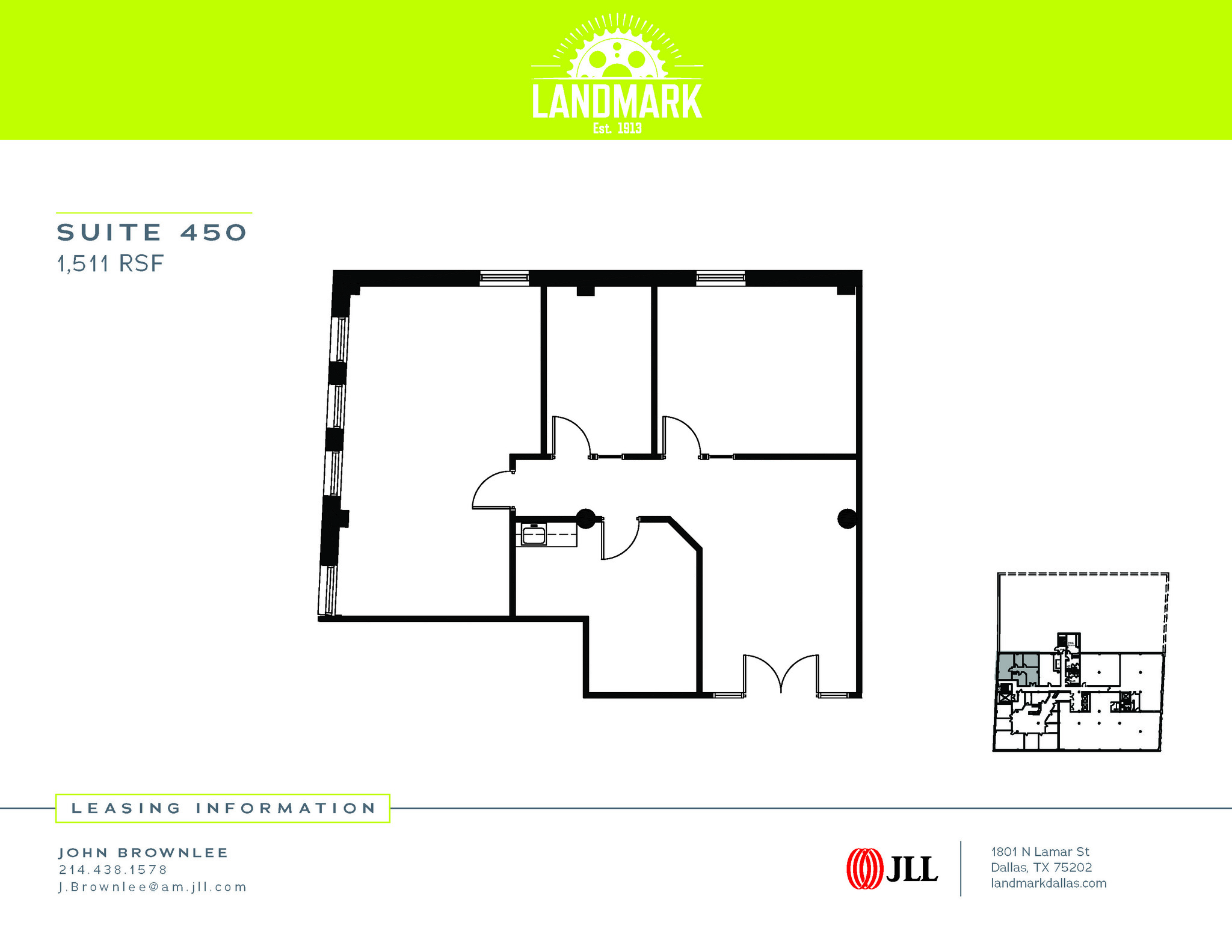 1801 N Lamar St, Dallas, TX en alquiler Plano de la planta- Imagen 1 de 2