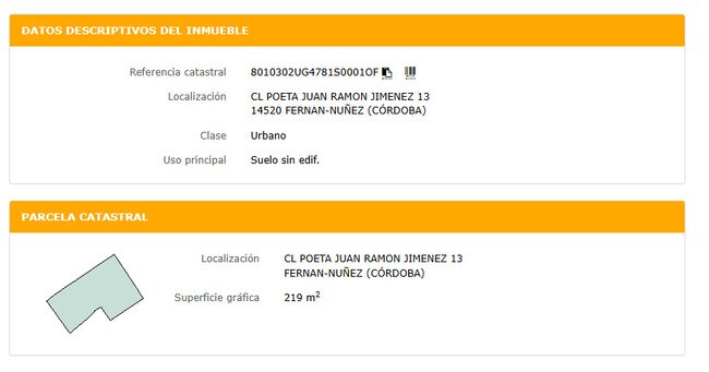 Más detalles de Calle Poeta Juan Ramón Jiménez, FERNÁN NÚÑEZ - Terreno en venta