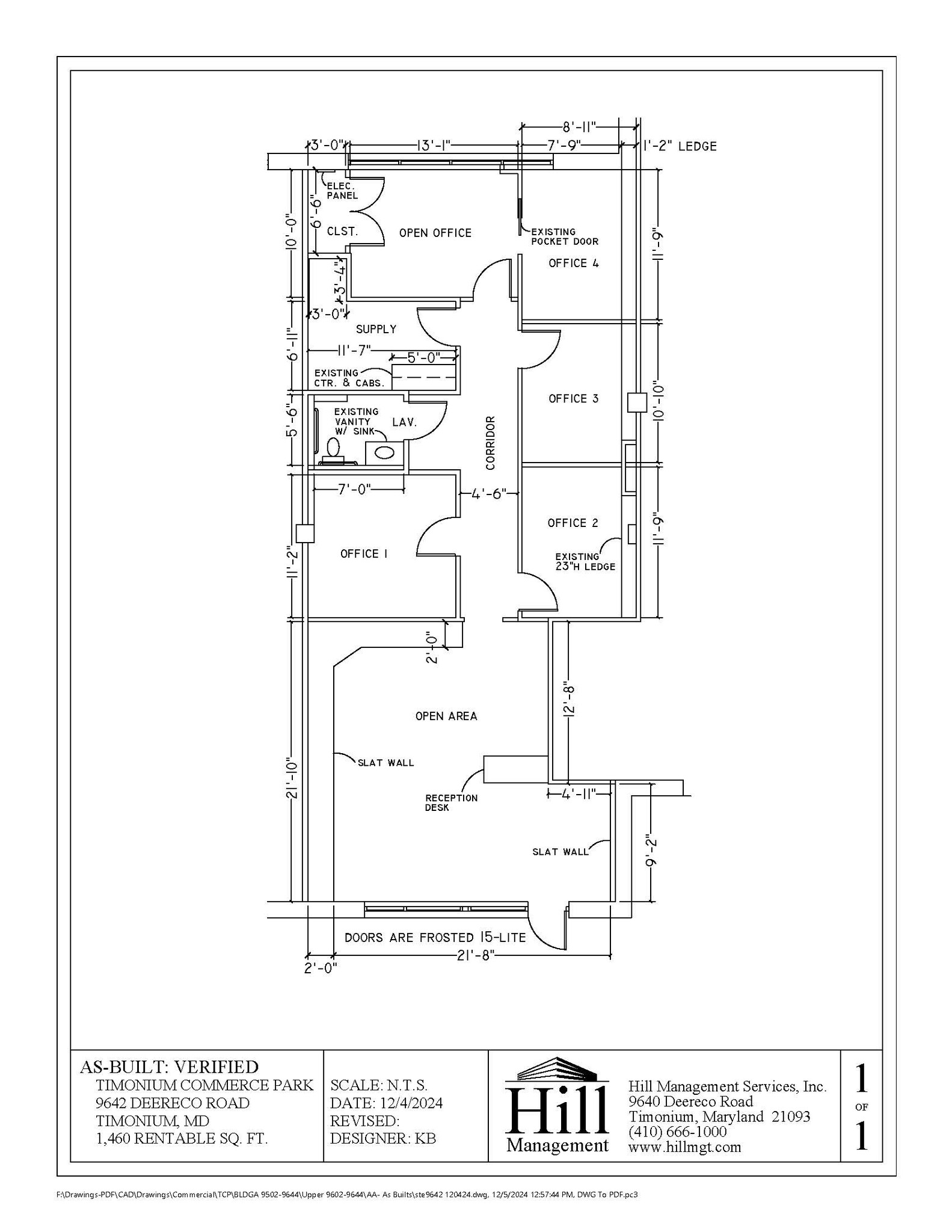 9554-9596 Deereco Rd, Timonium, MD en alquiler Plano de la planta- Imagen 1 de 1