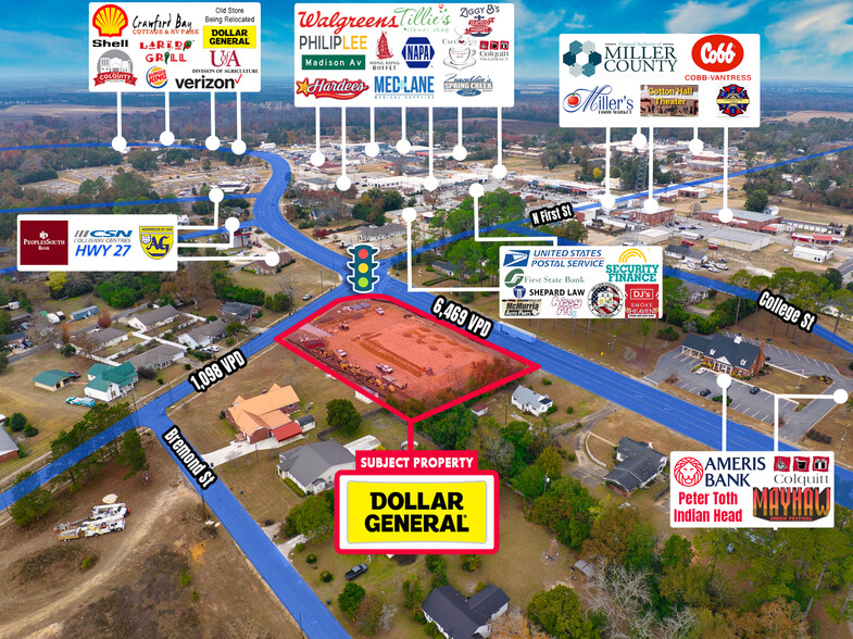 350 S 1st St, Colquitt, GA en venta - Vista aérea - Imagen 3 de 5