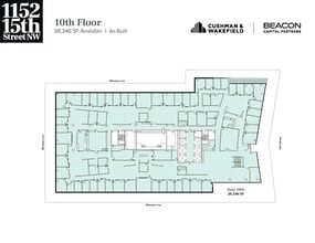 1152 15th St NW, Washington, DC en alquiler Plano de la planta- Imagen 1 de 3