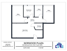 1550 Norwood Dr, Hurst, TX en alquiler Plano de la planta- Imagen 1 de 1