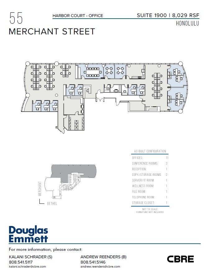 55 Merchant St, Honolulu, HI en alquiler Plano de la planta- Imagen 1 de 1