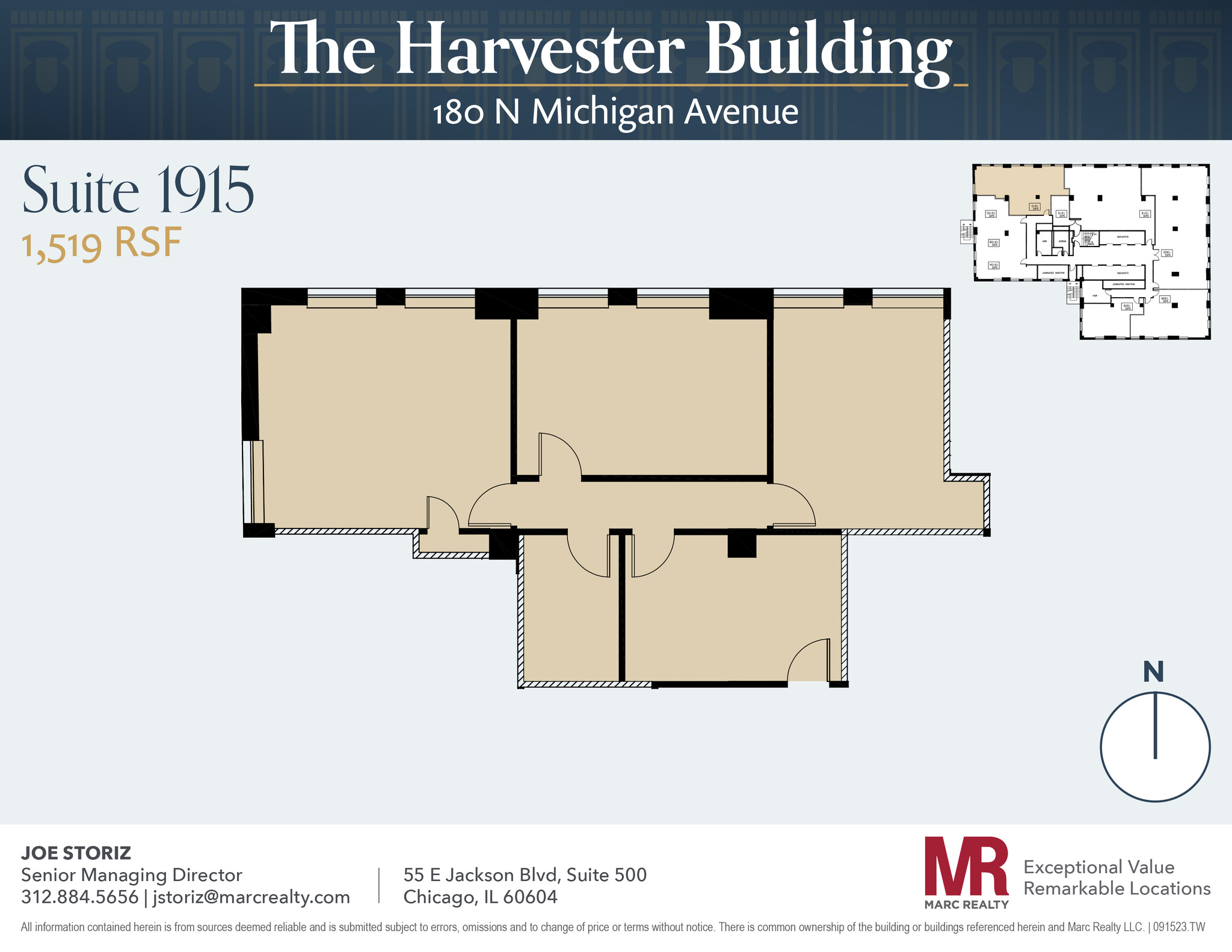 180 N Michigan Ave, Chicago, IL en alquiler Plano de la planta- Imagen 1 de 1