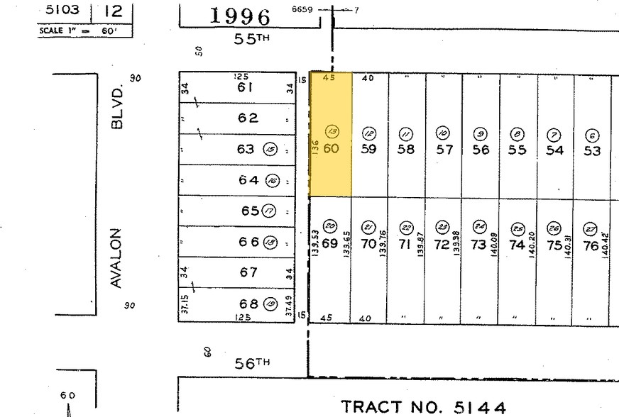 616 E 55th St, Los Angeles, CA en venta - Plano de solar - Imagen 2 de 21