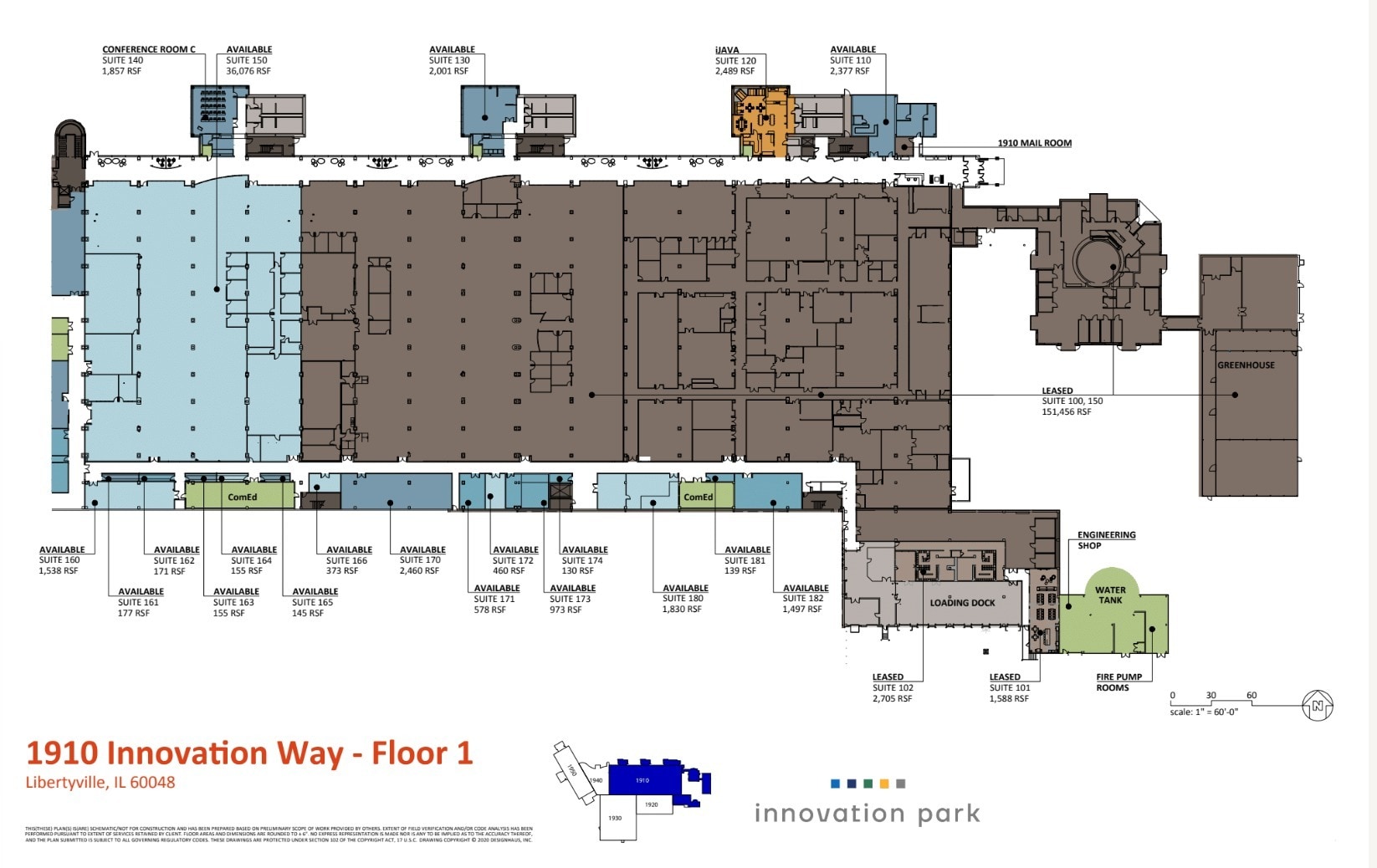 1950 Innovation Way, Libertyville, IL en alquiler Plano de la planta- Imagen 1 de 1