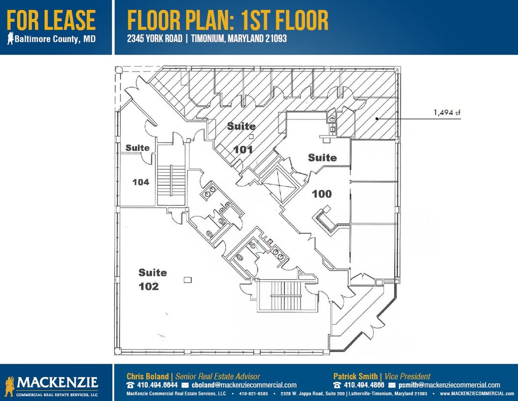 2345 York Rd, Timonium, MD en alquiler Plano de la planta- Imagen 1 de 1