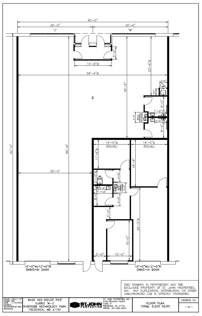 8435 Progress Dr, Frederick, MD en alquiler Plano de la planta- Imagen 1 de 1