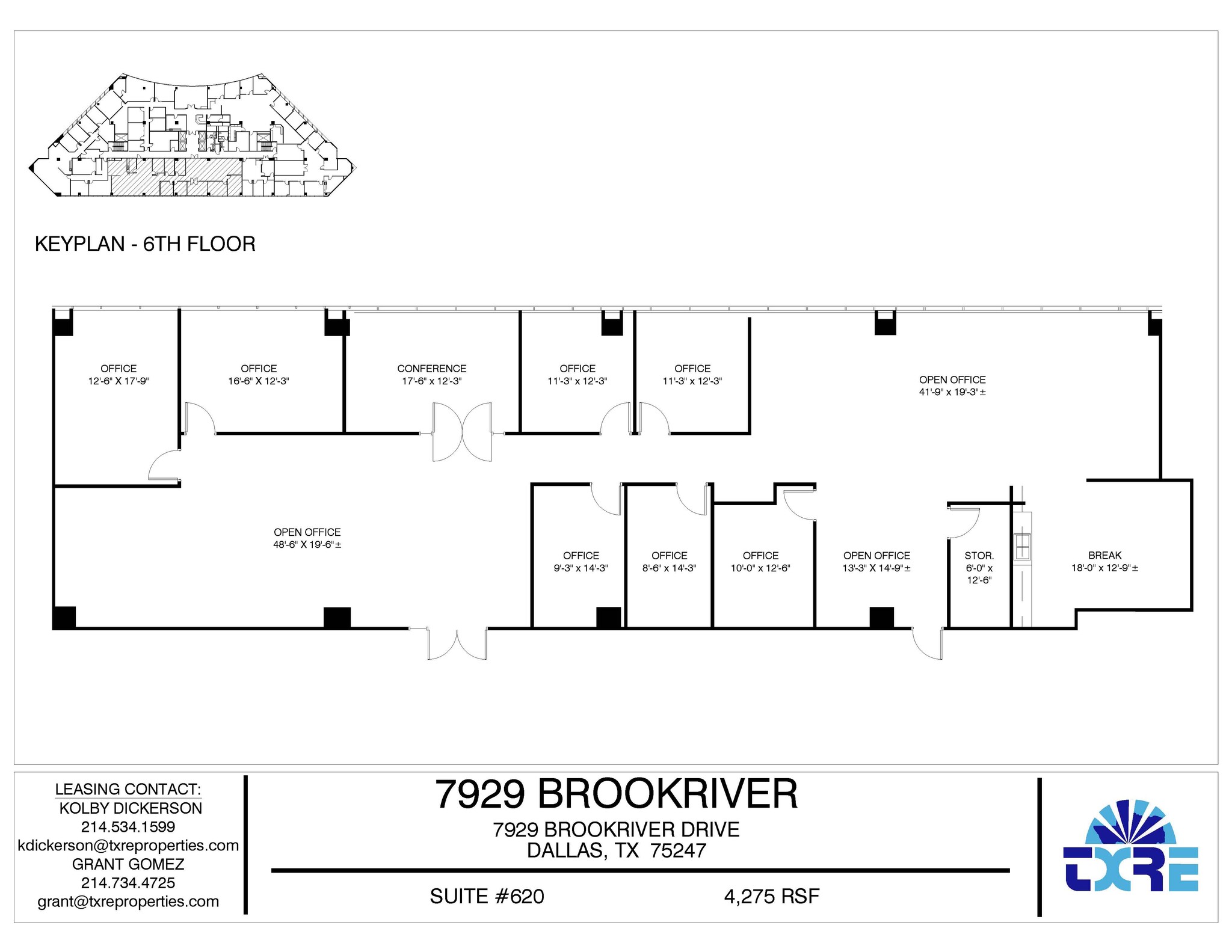 7929 Brookriver Dr, Dallas, TX en alquiler Plano de la planta- Imagen 1 de 1