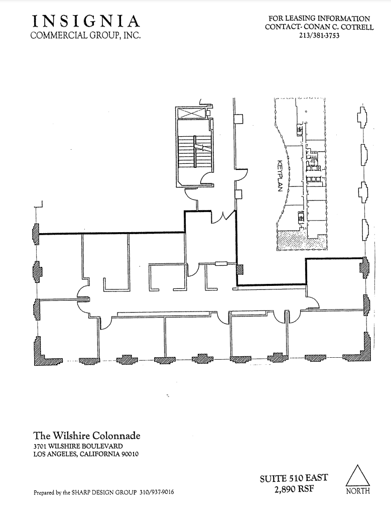 3701 Wilshire Blvd, Los Angeles, CA en alquiler Plano de la planta- Imagen 1 de 1