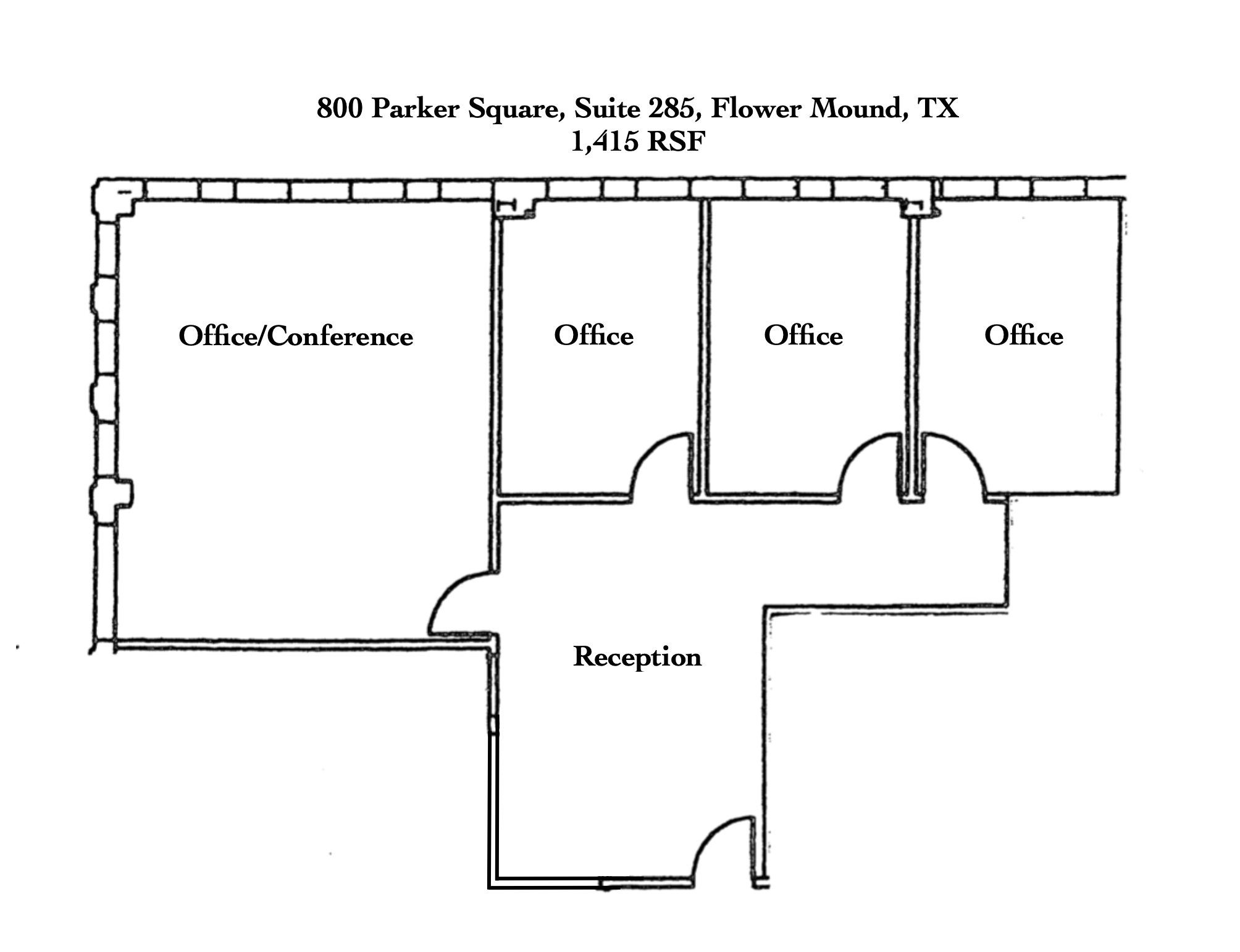 300-900 Parker Sq, Flower Mound, TX en alquiler Plano de la planta- Imagen 1 de 8