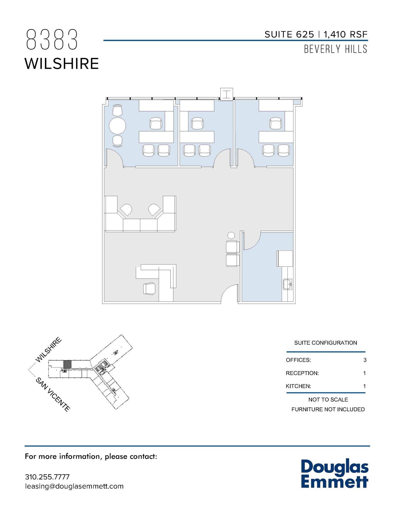 8383 Wilshire Blvd, Beverly Hills, CA en alquiler Plano de la planta- Imagen 1 de 1