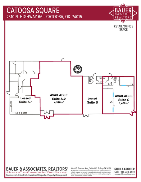 2310 N Highway 66, Catoosa, OK en alquiler - Plano de la planta - Imagen 2 de 5