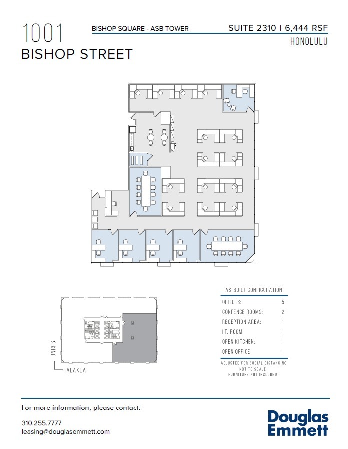 1001 Bishop St, Honolulu, HI en alquiler Plano de la planta- Imagen 1 de 1