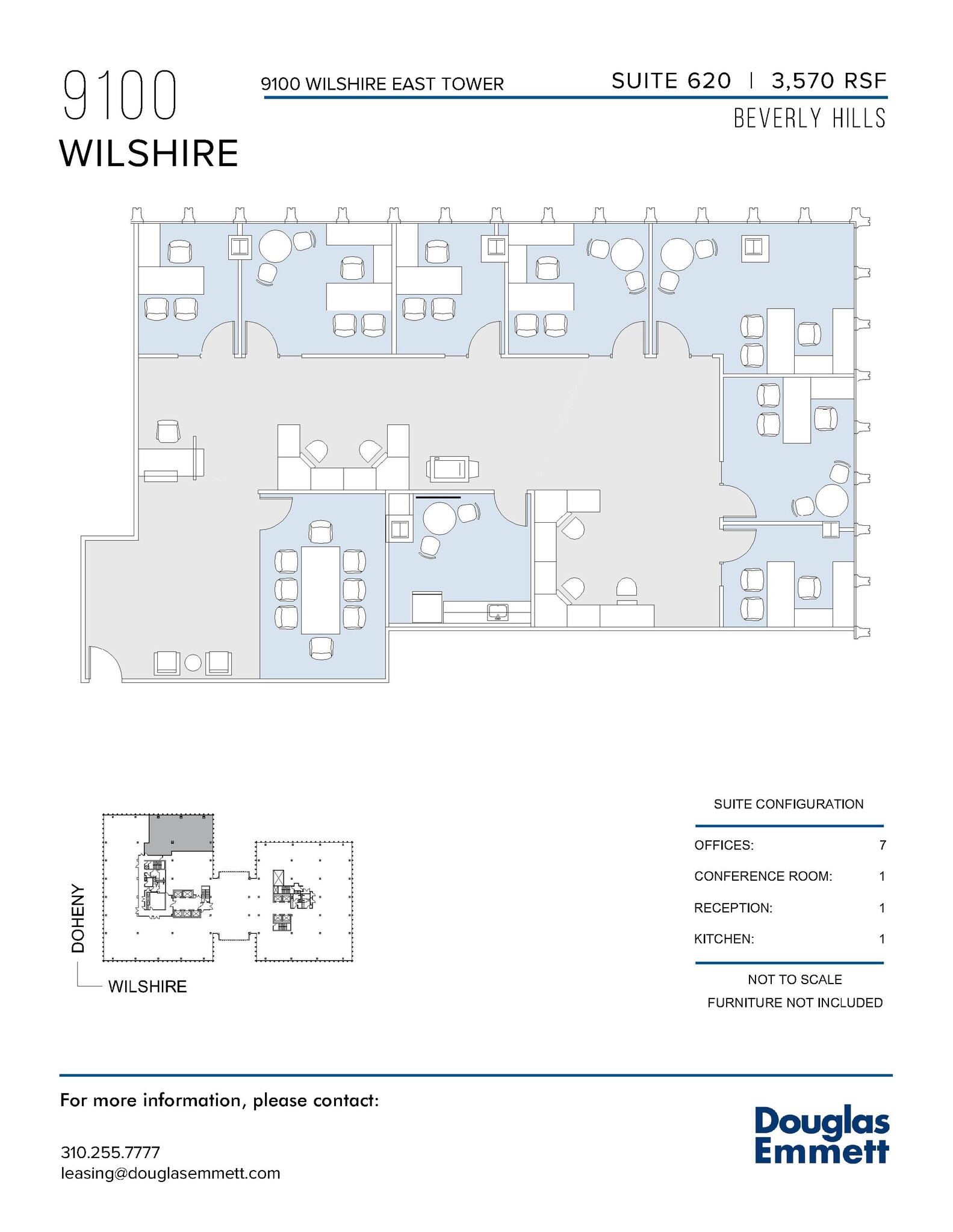 9100 Wilshire Blvd, Beverly Hills, CA en alquiler Plano de la planta- Imagen 1 de 1