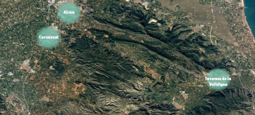 Terreno en Carcaixent, Valencia en alquiler - Vista aérea - Imagen 2 de 4