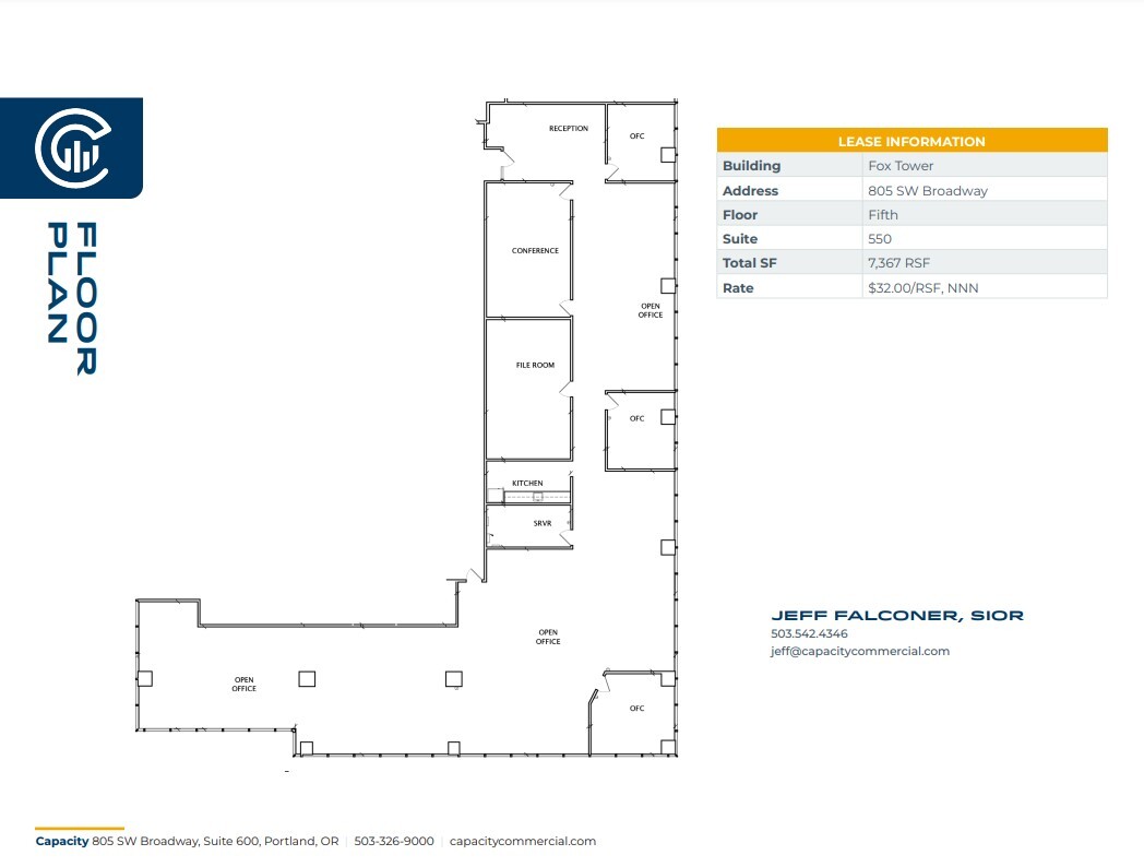 805 SW Broadway, Portland, OR en alquiler Plano de la planta- Imagen 1 de 1