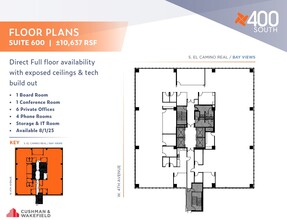 400 S El Camino Real, San Mateo, CA en alquiler Plano de la planta- Imagen 1 de 1