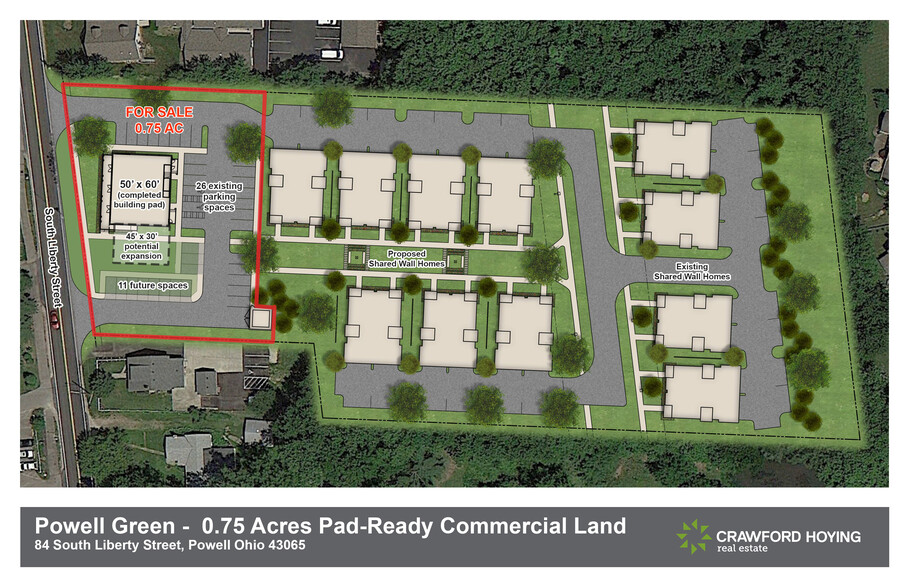 110 S Liberty St, Powell, OH en venta - Vista aérea - Imagen 1 de 1