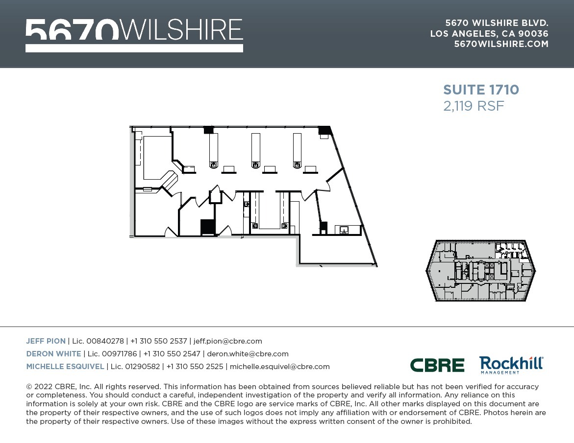 5670 Wilshire Blvd, Los Angeles, CA en alquiler Plano de la planta- Imagen 1 de 1