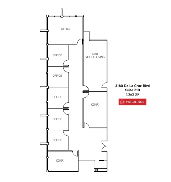 3100 De la Cruz Blvd, Santa Clara, CA en alquiler Plano de la planta- Imagen 1 de 1