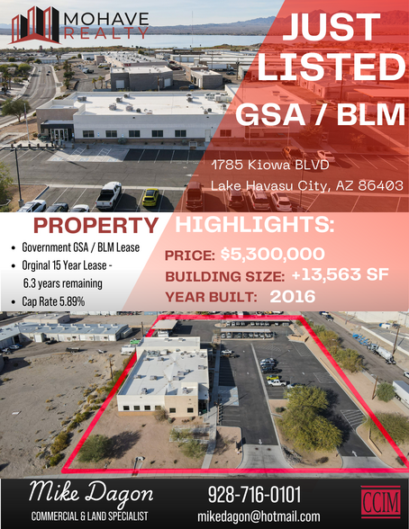 1785 Kiowa Ave, Lake Havasu City, AZ en venta - Foto del edificio - Imagen 1 de 2