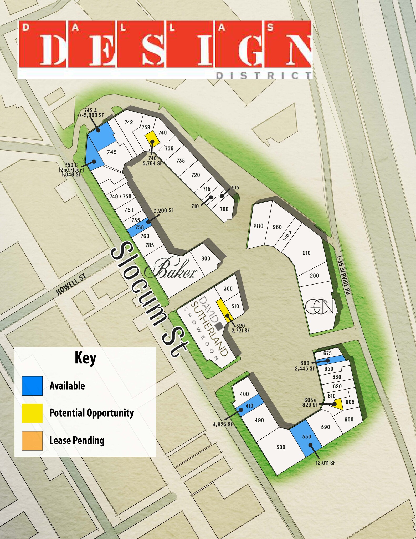 1025 N Stemmons Fwy, Dallas, TX en alquiler Plano del sitio- Imagen 1 de 1