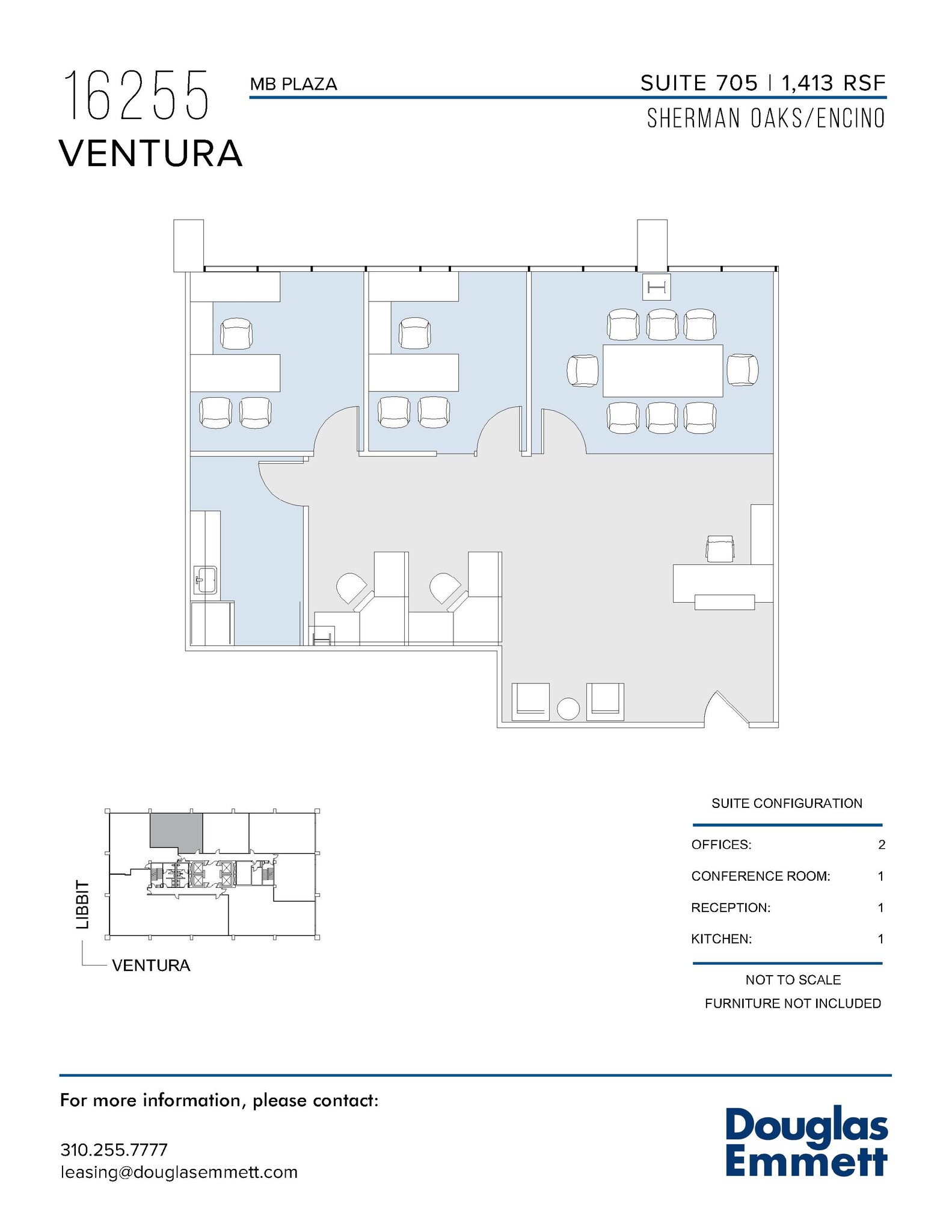 16255 Ventura Blvd, Encino, CA en alquiler Plano de la planta- Imagen 1 de 1