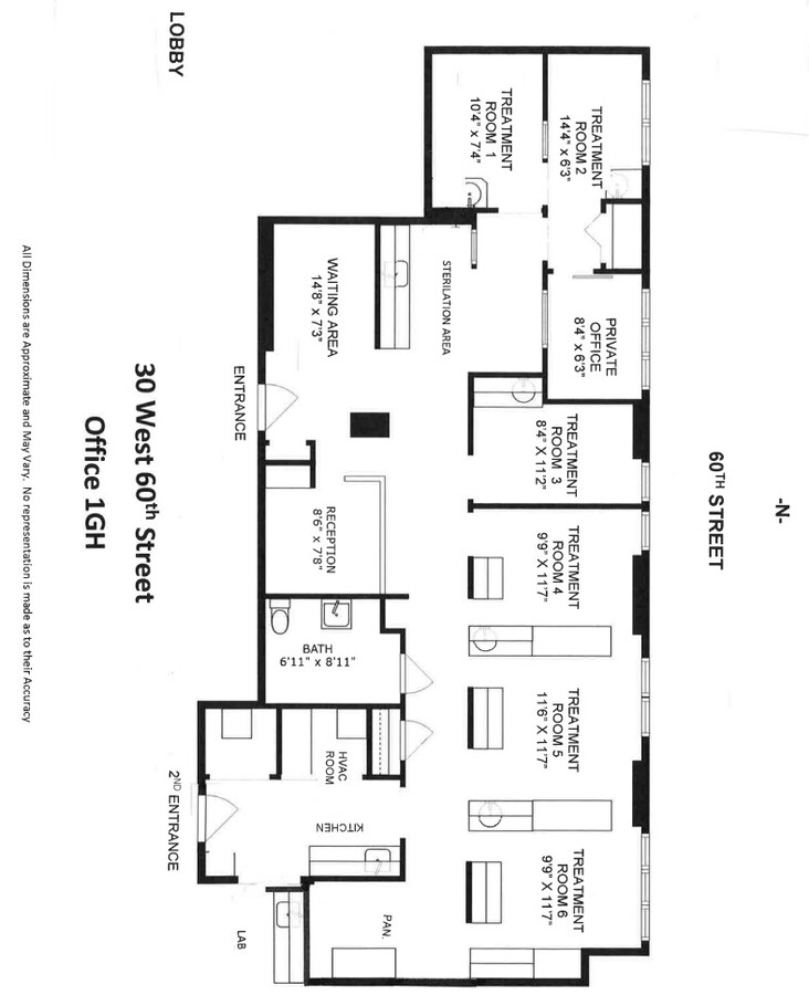 30 W 60th St, New York, NY 10023 - Unidad 1GH -  - Plano de la planta - Image 1 of 1