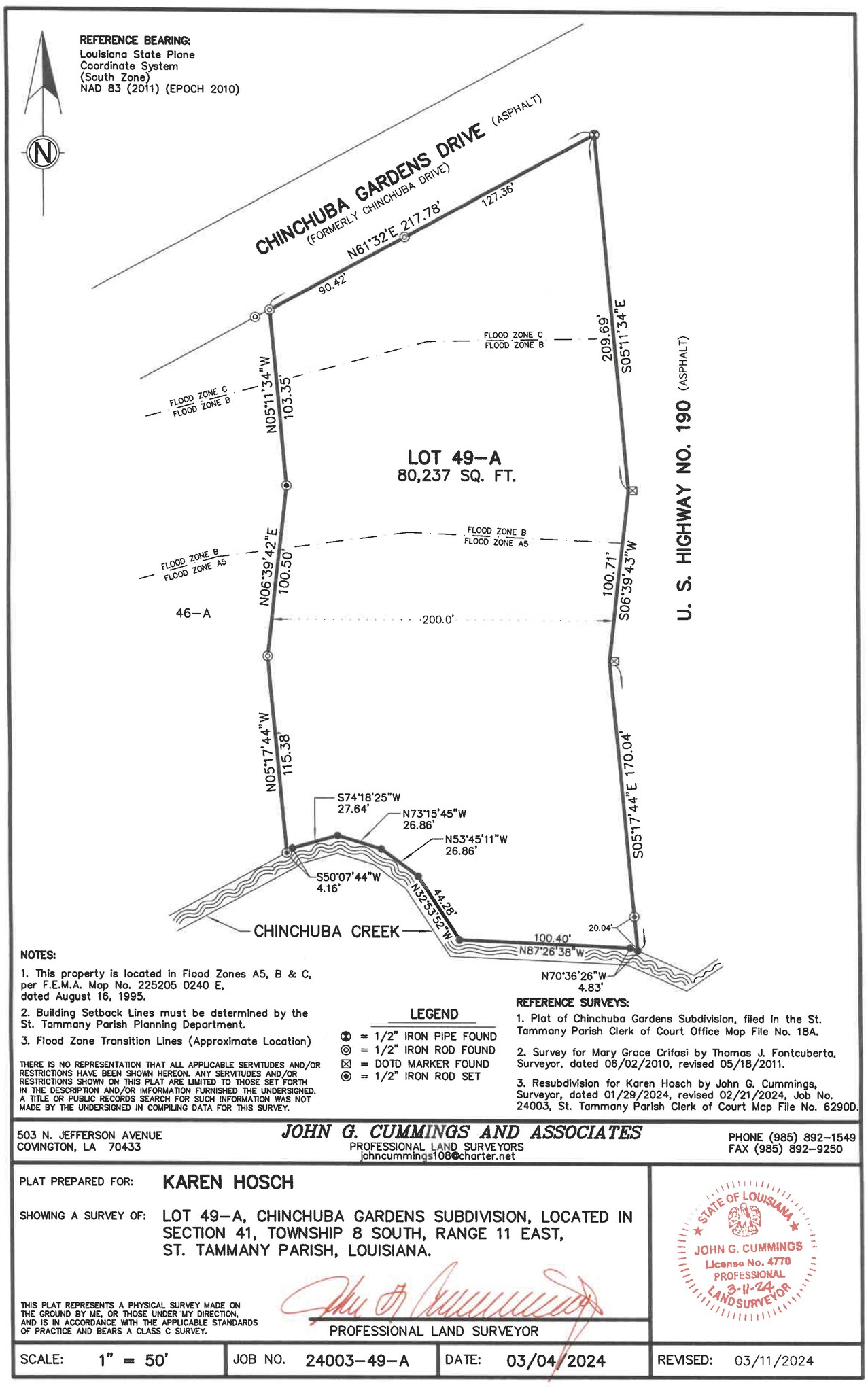 Highway 190, Mandeville, LA en venta Plano de solar- Imagen 1 de 6