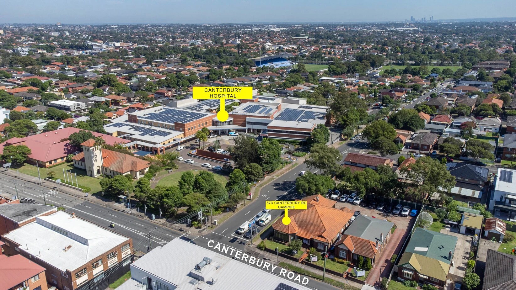 571-573 Canterbury Rd, Campsie en alquiler Vista aérea- Imagen 1 de 7
