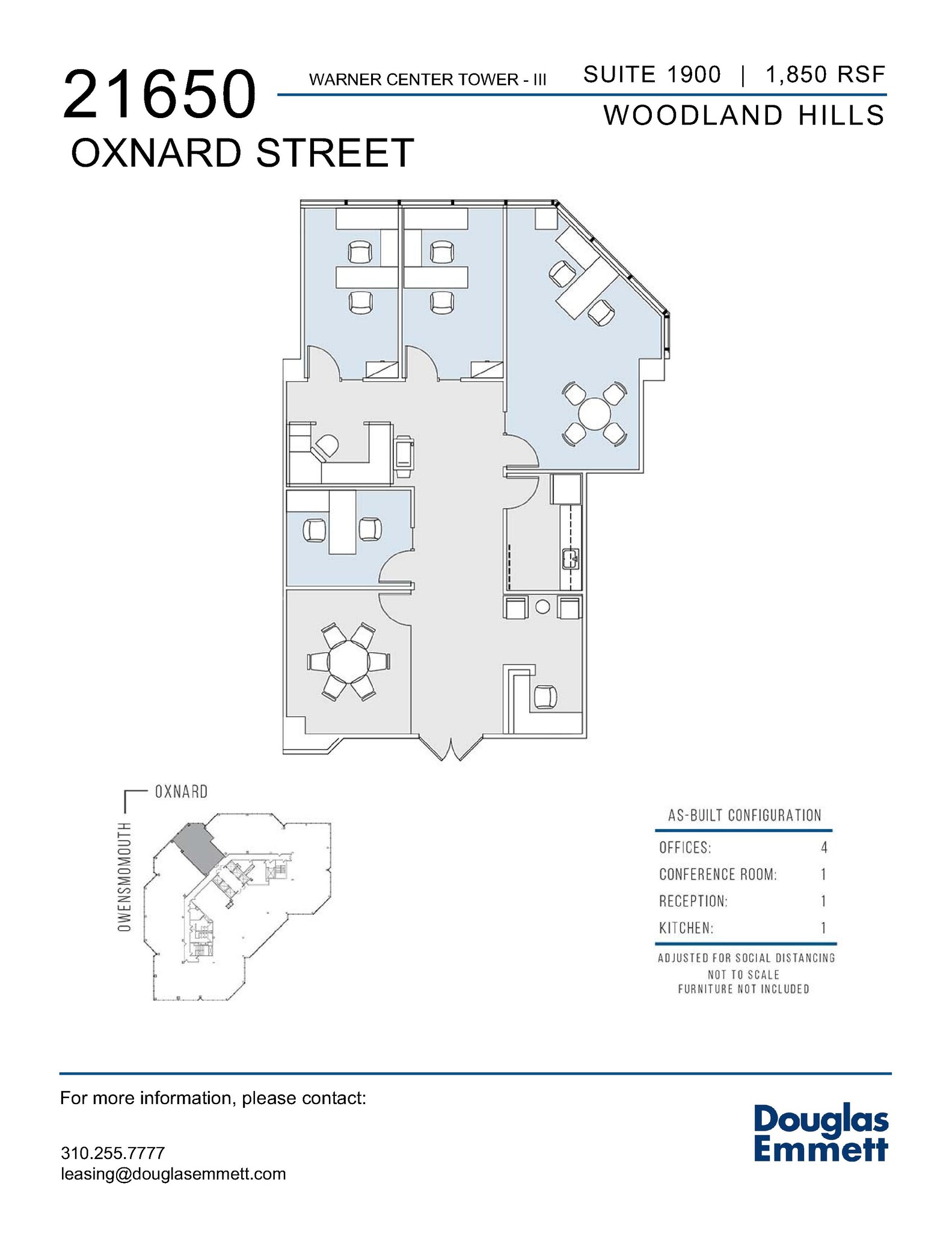 21650 Oxnard St, Woodland Hills, CA en alquiler Plano de la planta- Imagen 1 de 1