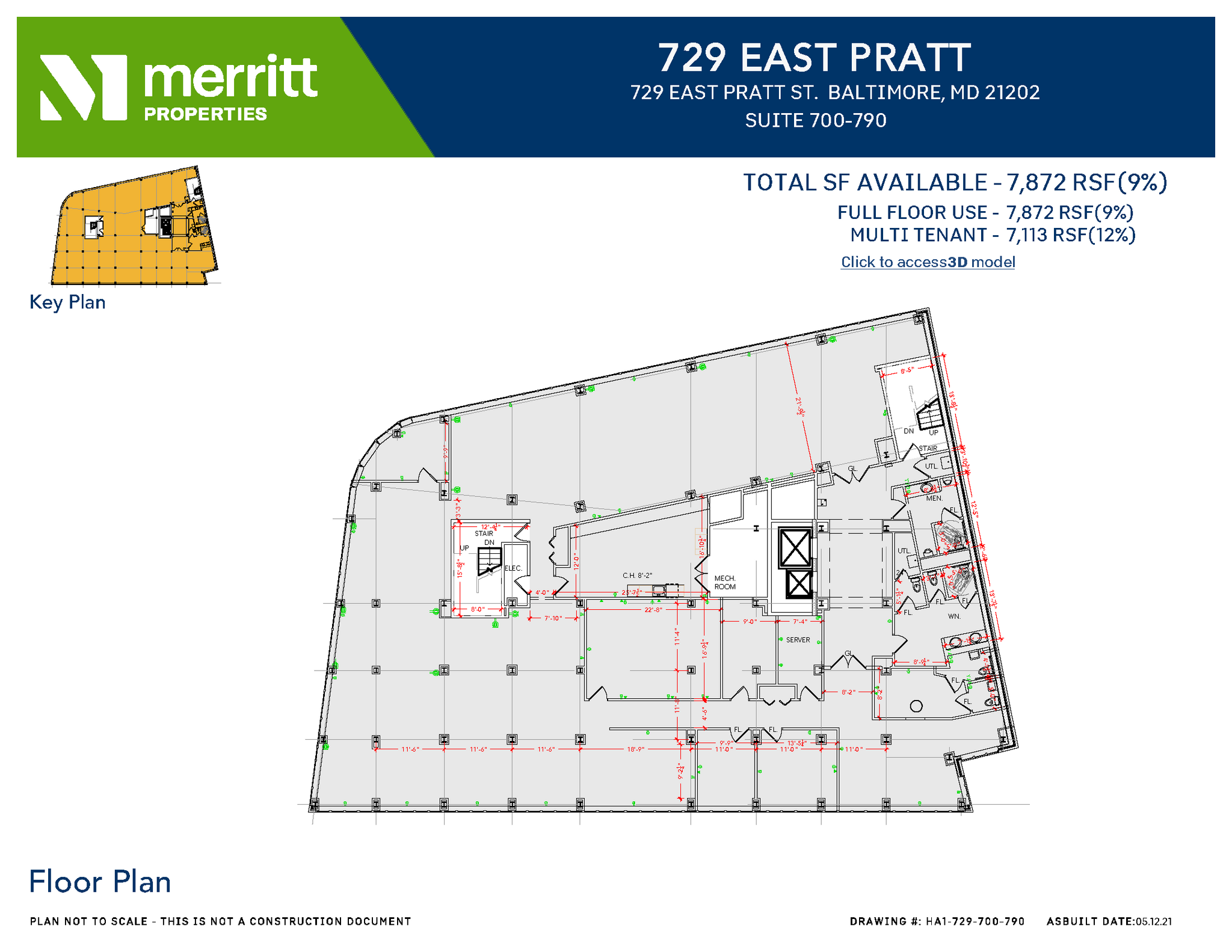 729 E Pratt St, Baltimore, MD en alquiler Plano de la planta- Imagen 1 de 1