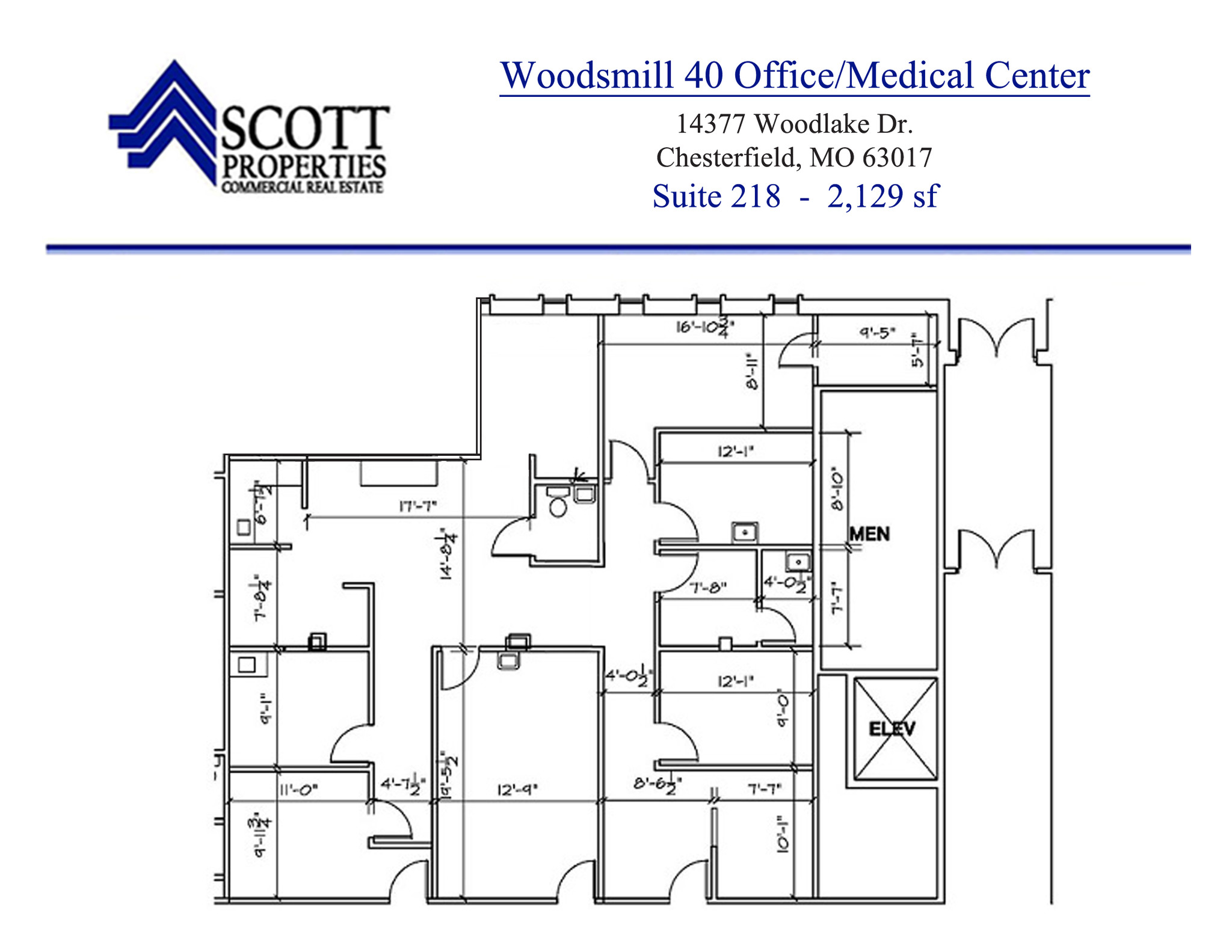 14377 Woodlake Dr, Chesterfield, MO en alquiler Plano de la planta- Imagen 1 de 1